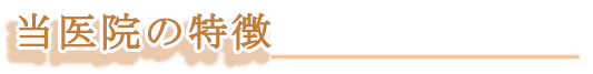 当医院の特徴